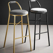XINGLEI Sgabelli da Bar, sgabelli Alti, sedie da Bar Moderne, con Semplice Supporto per Schienale in Ferro, sgabelli Alti Imbottiti per bancone della Cucina (Color : Pink1)