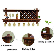 ZLJ Portabottiglie da Parete con portabottiglie Portabottiglie Portabottiglie Mensole galleggianti Accessori da Bar Scaffalature in Legno Rustico per 7 Bottiglie per Cucina/Bar/Ristorante Rack