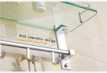GDFEH Scaffale per Doccia Scaffale in Vetro temperato Scaffale per Il Bagno Bracket cosmetico Scaffale in Vetro temperato (Size : 30cm/11.8'')