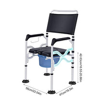 YHNMK Sedia da Toilette Comoda,Altezza Regolabile Sedia da Bagno per Adulti, Pieghevole Commode, Sedia da Doccia Portatile Sgabello da Bagno