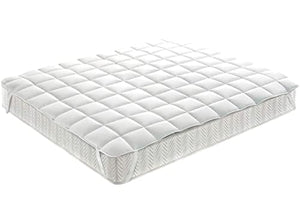 BiancheriaWeb Topper Coprimaterasso Imbottito Antibatterico Matrimoniale Correttore Materasso SV