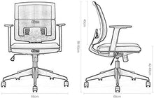 BYGZZ Sedia Sedia da Ufficio Sedia da Gioco Sedia da Computer Sgabelli da Cucina Sgabello di Bellezza Sedia Design Regolabile in Altezza in Rete con Controllo della Torsione