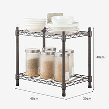 LYM &ripiano di stoccaggio Scaffale, Soggiorno Bagno Bagagli mensola della Cucina Multifunzione a 2 Strati di stoccaggio Rack 30 * 45 * 40cm Scaffale di Finitura