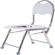 Sgabello da bagno Pieghevole doccia / vasca da bagno in acciaio inox Sgabelli Commode sedia doccia Sedile Sgabello con schienale Corridoio Sedia for anziani / disabili / donne incinte Anti-Slip Mats D