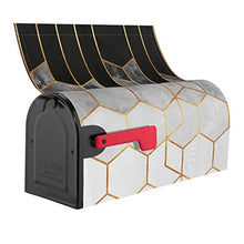 Copertura magnetica per cassetta delle lettere a forma di esagoni di carbone per decorazione da giardino, dimensioni standard 53 x 45 cm