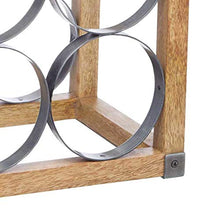 Kitchencraft Industriale da Cucina in Stile Vintage, Metallo/Legno Vino Rack Bottiglie 24.5 x 17.5 x 34 cm (24,1 x 17,8 x 34,3 cm), beige