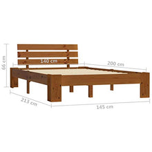 SKM Giroletto Marrone Miele in Legno Massello di Pino 140x200 cm (25.52kg)