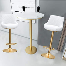 Sgabelli da Bar Sgabello da bar girevole Set di 4, Sedia rotonda degli sgabelli da bar del bancone della cucina, Sgabelli da pranzo moderni per la colazione con schienale e poggiapiedi, altezza: 65-80
