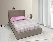 FPD SHPK Letto 1 Piazza E Mezza in finta pelle Tortora, 134_x_205_cm