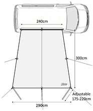 Debus - Tenda parasole per camper + kit di collegamento T2 T25, colore: Arancione brillante