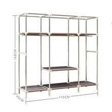 Guardaroba pieghevole Mmm& Armadio in Tessuto Armadio in Metallo Bold Armadi Metallici di Rinforzo Assemblea per Adulti Economica Moderna Semplice (Colore : #3, Dimensioni : 145 * 45 * 168cm)