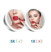 HGXC Specchi da Parete da 8 Pollici Specchio da Barba con ingrandimento 5X per vanità dell'hotel con Spina UK estendibile Regolabile