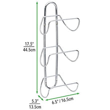 mDesign Porta asciugamani da appendere – Spazioso portasalviette bagno in metallo cromato con 3 ripiani – Appendi asciugamani ideale per bagni di ogni dimensione – argento