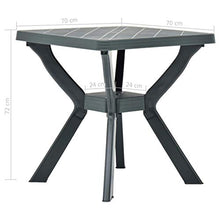 Qnotici Tavolo da Giardino Pieghevole in plastica, Tavolo da Giardino per Il Tempo Libero all'aperto, Tavolo da Giardino per riunioni di Famiglia 70 x 70 x 72 cm  Antracite