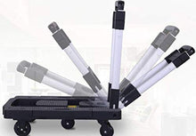YOPOTIKA Carrello pieghevole in alluminio con ruote da 2 pollici, colore: nero
