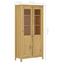 vidaXL Credenza Alta Hill Madia Mobile Armadietto Armadio Mobiletto Alto Portaoggetti Cassa Marrone Miele 85x37x170,5 cm in Legno di Pino