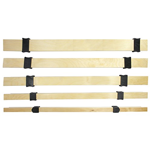 REGOLAZIONE RIDUZIONE COMPLETO 50 mm x 8 mm (5 doghe in legno + 10 cursori) per regolare la durezza della rete a doghe (800)