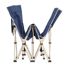 sogesfurniture Lettino Letto Brandina da Campeggio Pieghevole, Letto da Camping Pieghevole,con poggiatesta Rimovibile e Tasche Laterali, Peso supportato 150kg,Blu Marino BHEU-CT-F10NB