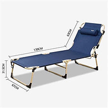 Lettino prendisole Zero Gravity, lettino prendisole reclinabile in metallo, lettino solare pieghevole blu scuro, 193 * 68 * 30 cm, 150 kg max. Carico statico, sedie reclinabili da giardino resistenti
