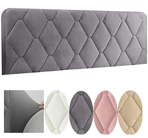 WYJHNL Copri Testata Letto, Copertura Testata Letto Matrimoniale/Singolo Imbottito Fodera Elastica Protezione WYJHNLBEDC Unita Copertura Decorazione Camera Letto Antipolvere Cover Grigio 180x73cm