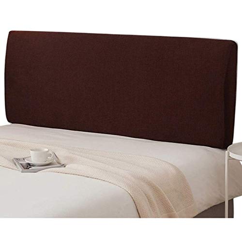 Copri Testata Letto Copertura per Testiera Copertina Antipolvere Lavabile Protezione da Mobili Fodera Elastica Soft Cover Decorazione Camera,Coffee-180cm
