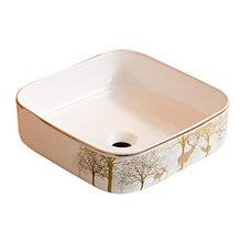 Lavabi- Lavabo in Ceramica Bagno per la casa Lavabo Art Basin personalità Creativa Europea sopra Il lavabo (Colore : A, Dimensioni : 390 * 390 * 135)