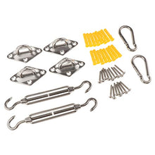 SM SunniMix Kit di Hardware Installazione Vele Tenditore Moschettoni Ganci Acciaio Inox - 6mm