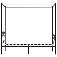BIGTO - Struttura per letto a baldacchino, in metallo, per camera da letto, stile nero, 90 x 200 cm