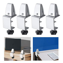 BIN 4 PCS Desktop Privacy del Pannello divisorio Staffa Partizione della Clip dello Schermo con Viti Mensola della Clip dello Schermo di segretezza Morsetto Divisore starnuto