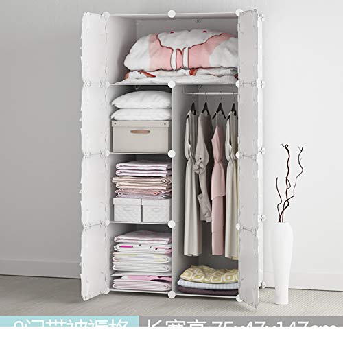 JYXJJKK Armadio Assemblato,Camera da Letto Combinazione di Abbigliamento Magazzino-o
