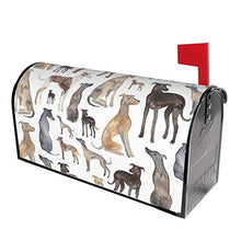 Greyhounds Wippets and Lurcher Dogs - Copertura magnetica per cassetta postale per giardino, cortile, dimensioni standard, 53 x 45 cm