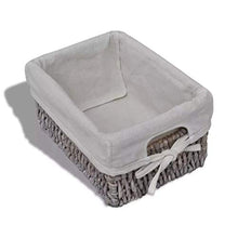 GOTOTOP Cassettiera in legno con 3 ceste 58 x 25 x 28 cm organizzatore multiuso cassettiera per camera da letto con cassetti stile rustico
