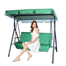 Coprisedile per Altalena da Giardino a 3 Posti, Impermeabile, 164x114x15cm, Colore: Verde (Altalena Non Inclusa)
