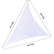 Triangolo vela parasole impermeabile giardino cortile, all' aperto, campeggio, picnic, con corda, bianco
