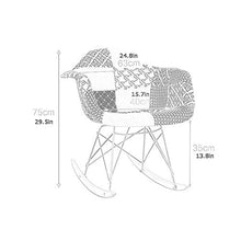 KaidanAdult Siesta Rocking Chair Sedia a Dondolo - Moderna Sedia a Dondolo Minimalista, Materiale Ecologico Confortevole e Traspirante Non Facile da deformare, 63x75cm