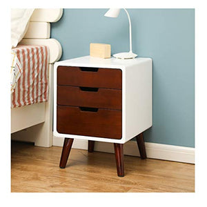 Comodini Nordic tavoli in Legno End 3 cassetto del Comodino End Table Mobili Camera da Letto Comodino Bagagli Basket Comodini Comodini Letto (Color : Brown)