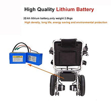 Accessori per la casa Anziani Disabili Sedia a rotelle elettrica Lega di alluminio Batteria al litio Pieghevole Anziani leggeri Disabili Sedia a rotelle elettrica automatica (batteria Liion 20A)