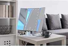 LBWARMB Trucco Specchio con luci Specchio per Il Trucco LED Trifold Trifold - Batteria E USB Accensione Specchio Cosmetico Specchio per Il Trucco Cosmetico Specchio per Il comò