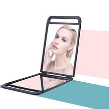 Skysep Specchio Trucco Bifacciale Ingranditore Specchio Cosmetico Specchio a Mano Specchio Pieghevole per Il Trucco con Supporto Portatile,Pinzatura e Rimozione di Punti Neri/Blemish