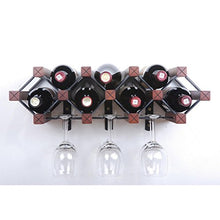 WWWANG - Portabottiglie da Parete per Vino, in Legno Massiccio, Decorazione da Parete per Vino Rosso e Ristorante, B2