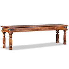 vidaXL Legno Massello di Sheesham Panca per Interni Casa Panchina Arredo