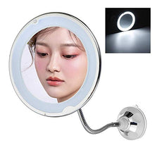 YIJIAHUI Specchio Trucco 10X Ingrandimento Flessibile LED Trucco Specchio Luce 360 ° Rotary Super Aspirazione Specchi Per La Casa Bellezza Miglioramento