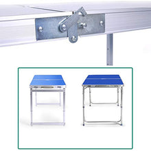 FOMT Tavolo da Picnic Pieghevole, Tavolo Pieghevole da Esterno E Set di Sedie con 4 Sgabelli Tavolo E Sedia in Alluminio Portatile E Leggero Regolabile in Altezza Adatto,Single Table b