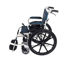 Sedie A Rotelle Semoventi, Manuale di Viaggio di Transito Portatile, Pieghevole in Lega di Alluminio Leggero Scooter per Anziani Disabili con Freno Pneumatico Gonfiabile Carrello per Scooter per Anzi