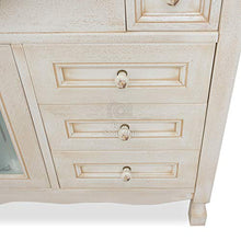 Arredo bagno avorio decape' decapato 105 cm con lavabo in ceramica