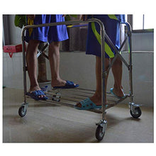 ZHFZD Carrello di Grandi Dimensioni in Metallo, Carrello di smistamento per bucato Pieghevole con Pratica Custodia per Hotel Portatile e Rotella Resistente (Colore: Blu Scuro)