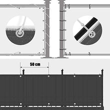 Telo Frangivista Recinzione Giardino, Recinzione Copertura per Balcone Protezione della Privacy, HDPE Protezione UV Resistente al Vento per Patio Giardino, Grigio, Alto 90 cm,0.9x25m