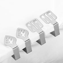 8 Morsetto per Tovaglia in Acciaio Inox Clip per Tovaglie Addensata per Stoviglie in Foglia Argento Morsetti per Coperture da Tavolo Porta Clip per Tovaglie per Matrimonio Picnic all'Aperto e Coperto