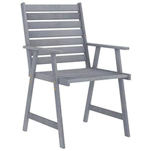 vidaXL Set Pranzo da Giardino 9 pz in Legno Massello di Acacia Grigio