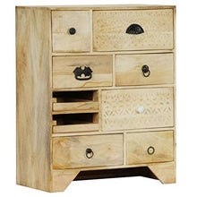 Tidyard Cassettiera da Ufficio/Bango 60x30x75 cm in Legno Massello di Mango
